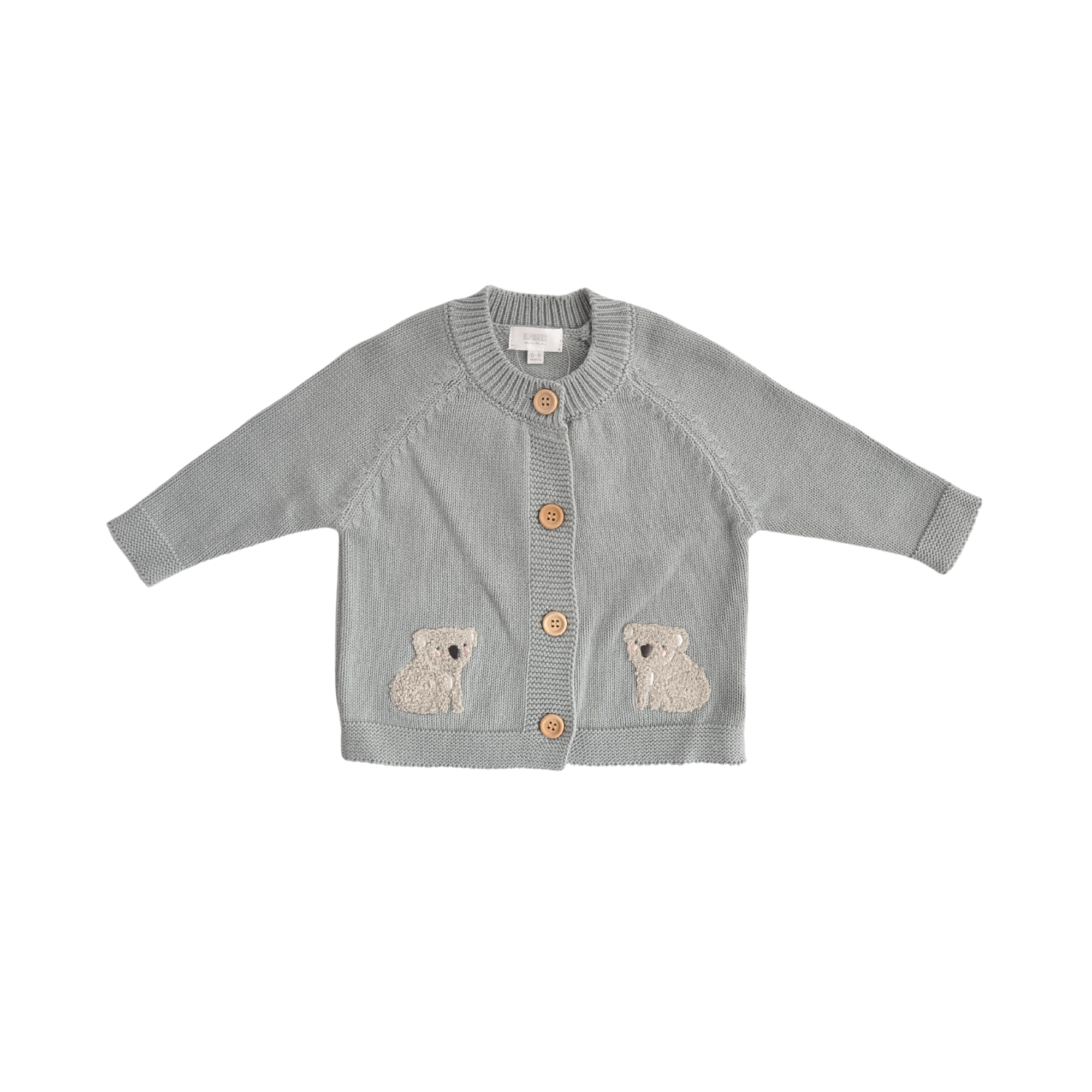 Baby Knitted Cardigan - Koala Size 6-12M